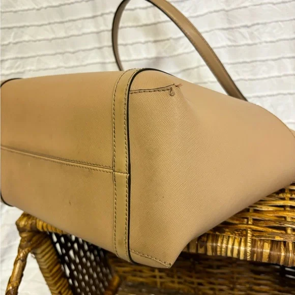 EUC Michael Kors Sullivan Top-Zip Tote Bag Tan Classic Chic Business Purse - Picture 11 of 15